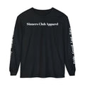 Sinners Club Graphic Long Sleeve Tee — Gothic Demonic Skull Streetwear